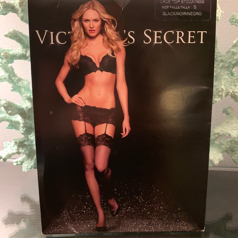 Victoria’s Secret Lace Top Stockings.